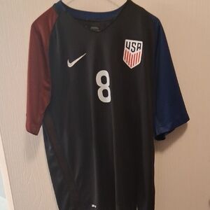 Nike Kids USA Soccer Jersey - Black with Red and Blue Sleeves